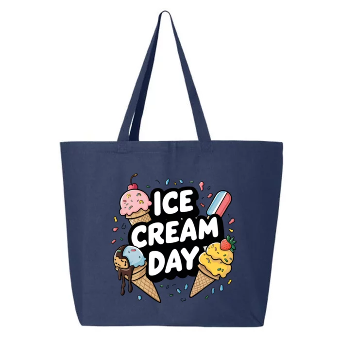 Ice Cream Day 2024 Ice Cream Ice Cream Funny Gift 25L Jumbo Tote