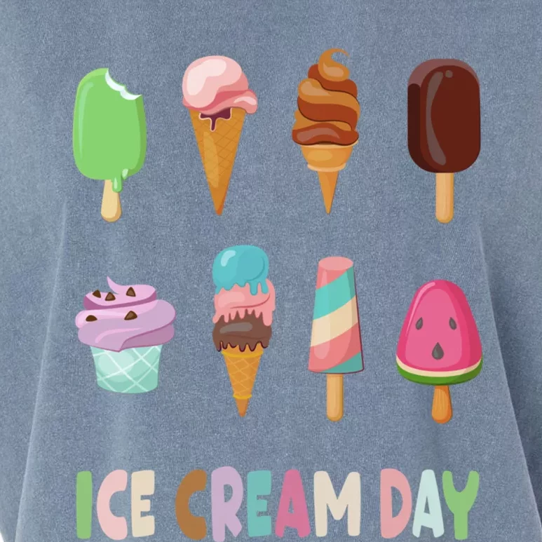 Ice Cream Day Gift Ice Cream Party Gift Garment-Dyed Women's Muscle Tee