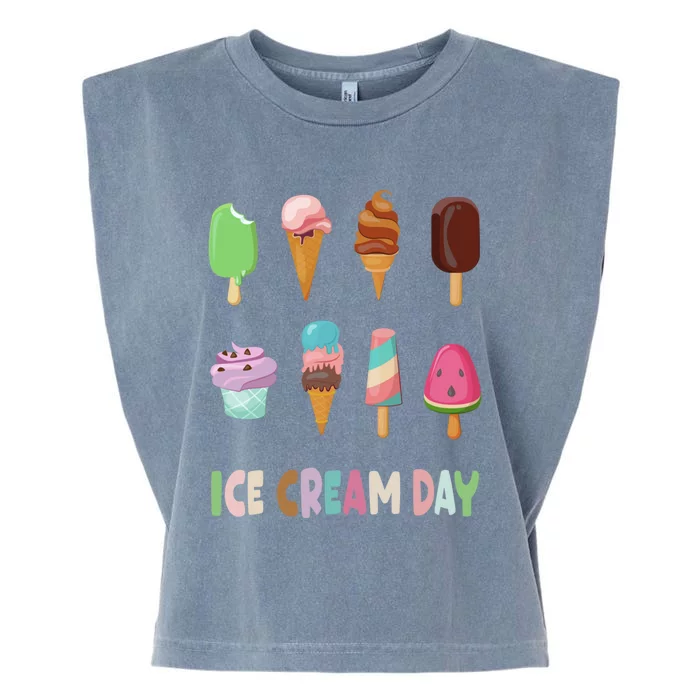 Ice Cream Day Gift Ice Cream Party Gift Garment-Dyed Women's Muscle Tee