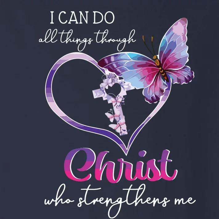 I Can Do All Things Through Christ Butterfly Art Easter Day Toddler Long Sleeve Shirt