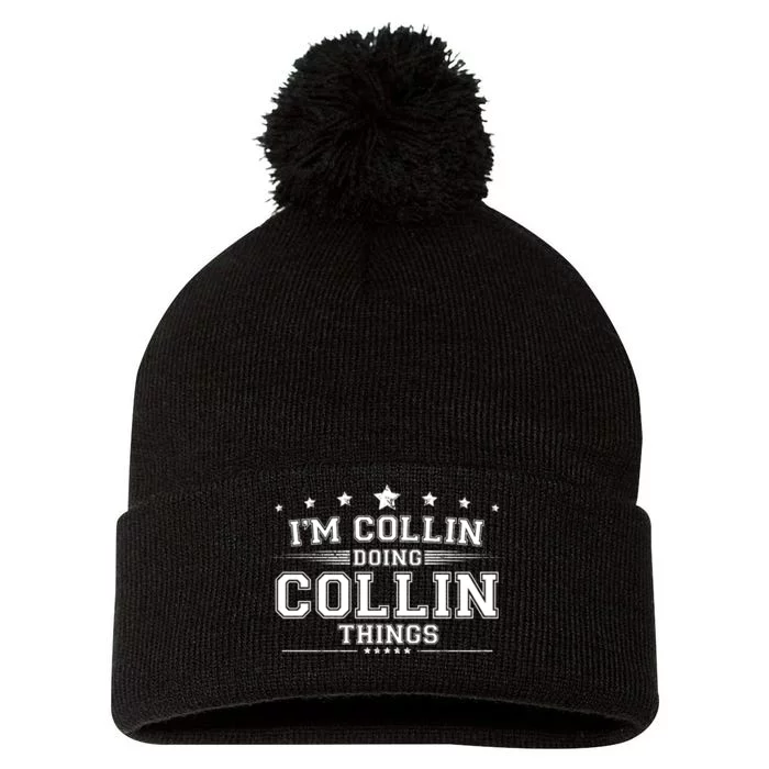 Im Collin Doing Collin Things Pom Pom 12in Knit Beanie