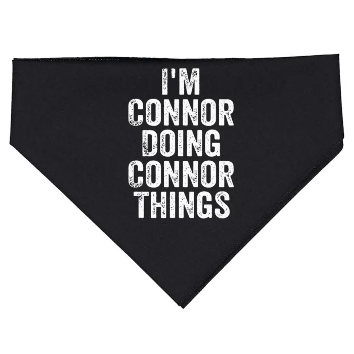 IM Connor Doing Connor Things Personalized First Name USA-Made Doggie Bandana