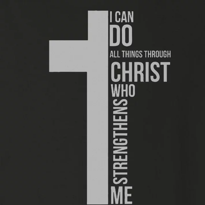 I Can Do All Things Through Christ Who Strengthens Me Cross Toddler Long Sleeve Shirt