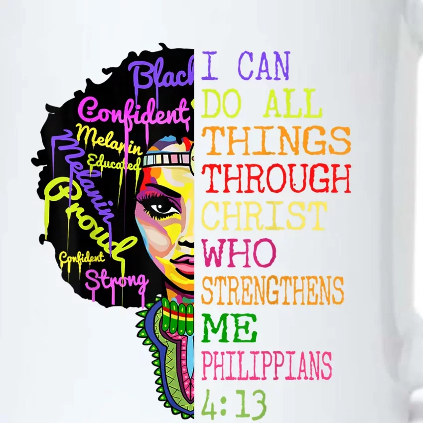 I Can Do All Through Christ Black Woman Faith Black Color Changing Mug