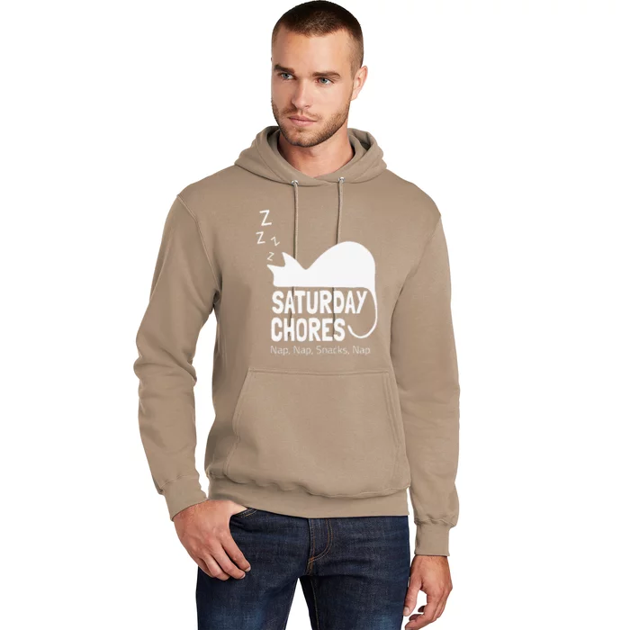 International Cat Day Saturday Chores Cat Nap Hoodie