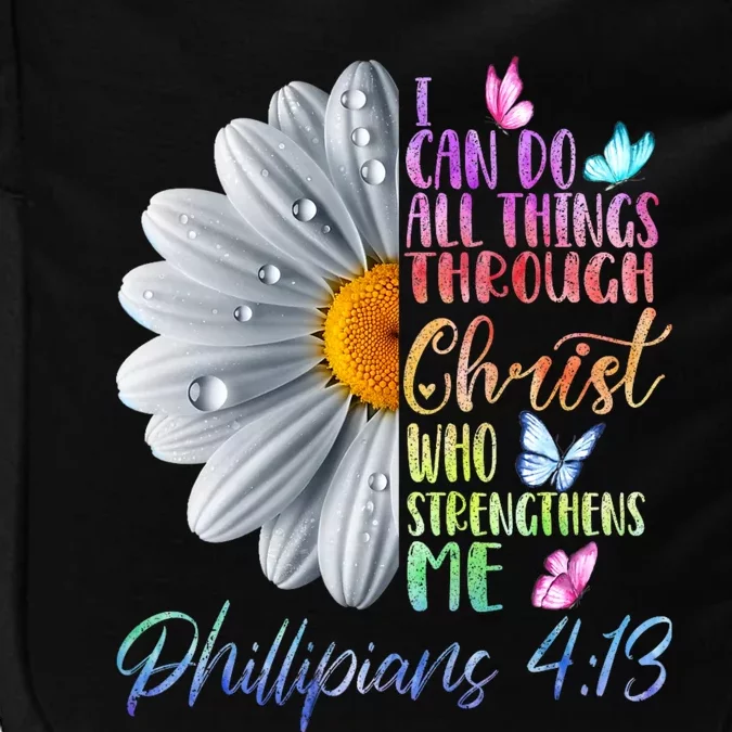 I Can Do All Things Through Christ Religious Butterfly Art Impact Tech Backpack