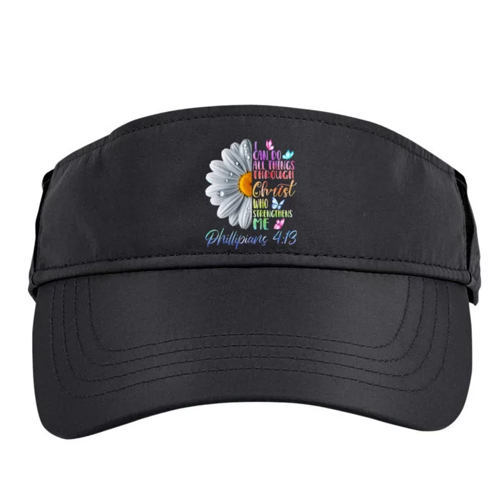 I Can Do All Things Through Christ Religious Butterfly Art Adult Drive Performance Visor