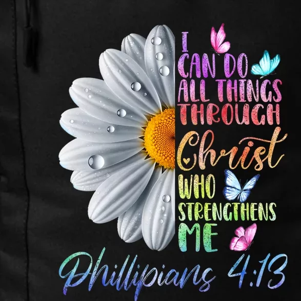 I Can Do All Things Through Christ Butterfly Art Religious Daily Commute Backpack