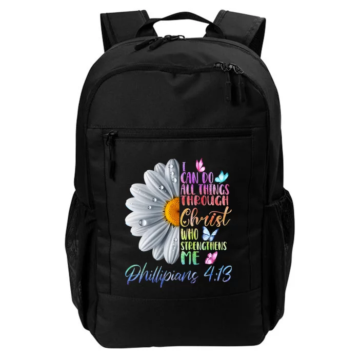 I Can Do All Things Through Christ Butterfly Art Religious Daily Commute Backpack