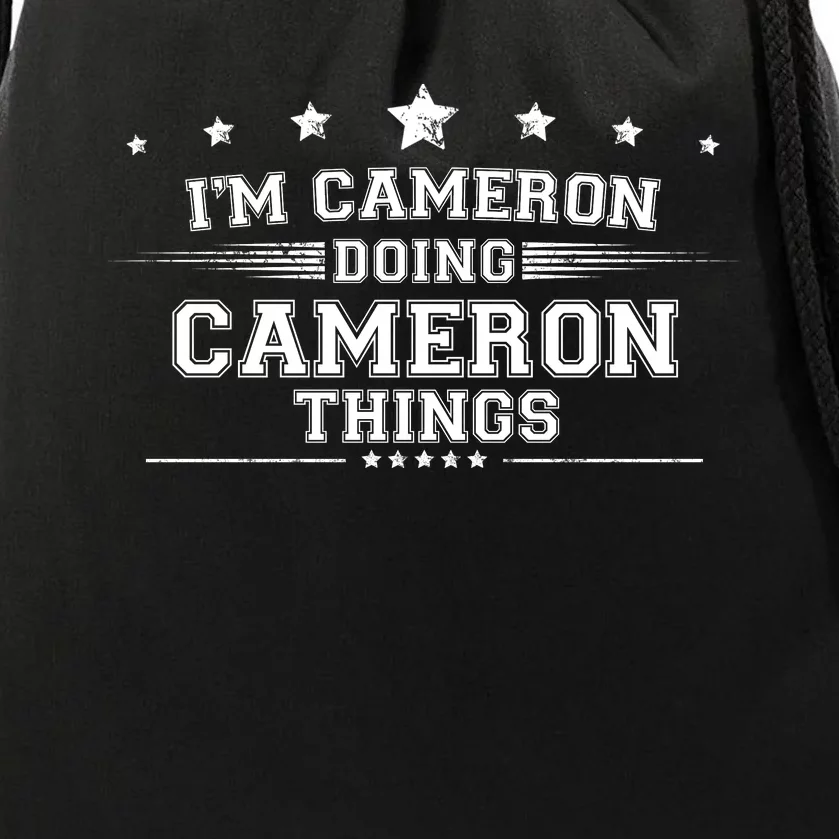 Im Cameron Doing Cameron Things Drawstring Bag