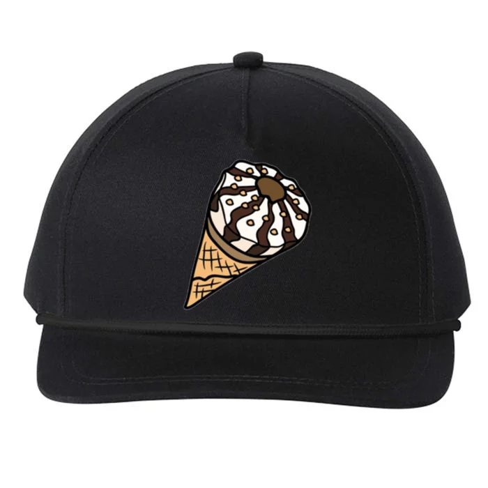 Ice Cream Day Design Ice Cream Party Cool Gift Snapback Five-Panel Rope Hat