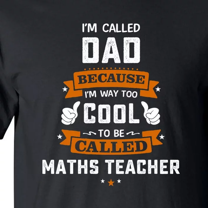 I'm Call Dad Because I'm Way To Cool Maths Teacher Gift Father's Day Tall T-Shirt