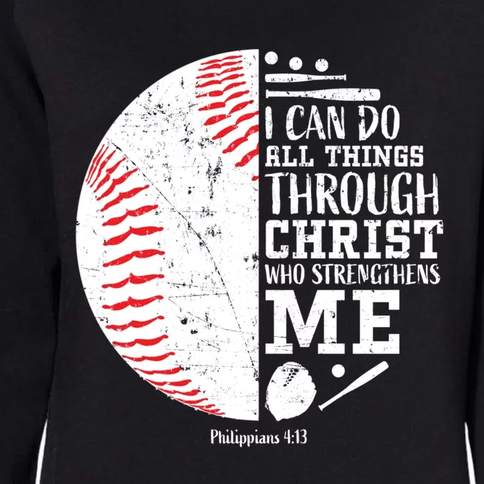 I Can Do All Things Baseball Gifts Teen Boy Womens California Wash Sweatshirt