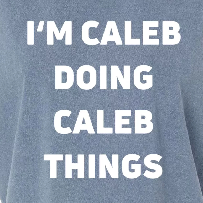 IM Caleb Doing Caleb Things Funny Garment-Dyed Women's Muscle Tee