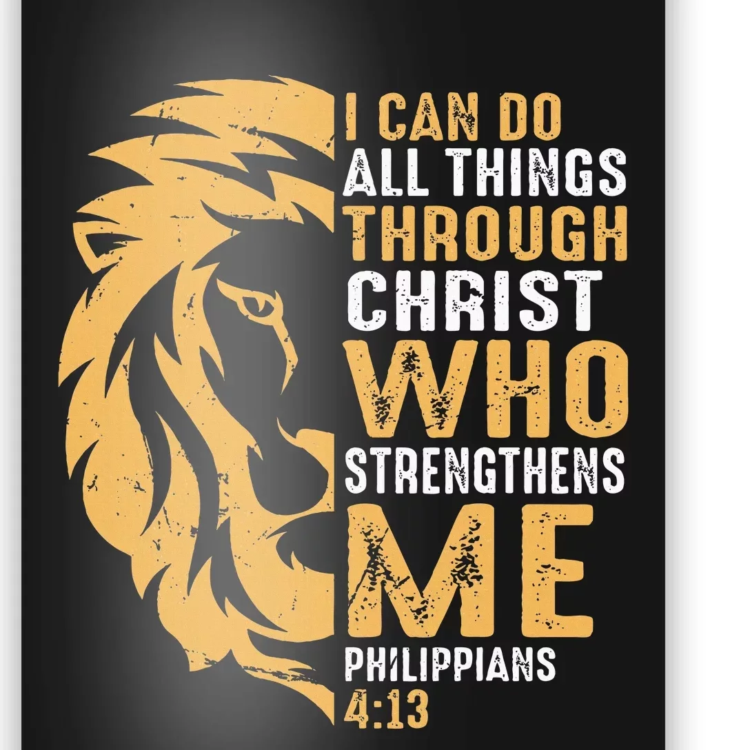 I Can Do All Things Through Christ Lion Faith Poster