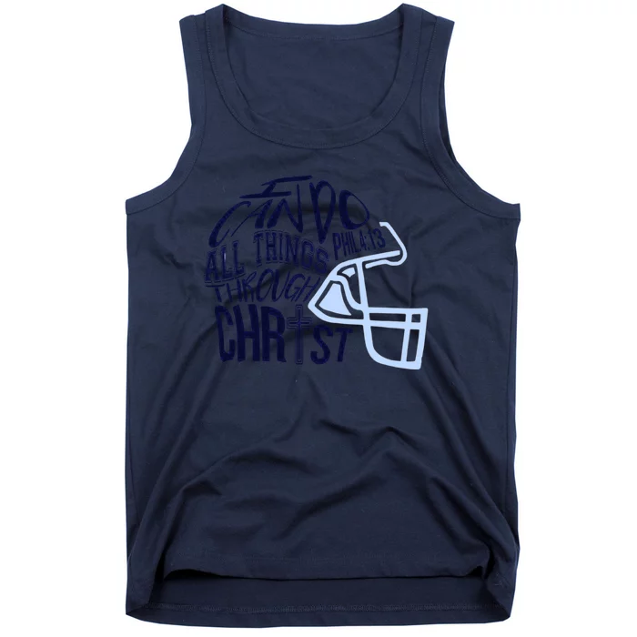 I Can Do All Things Through Christ Football Tank Top