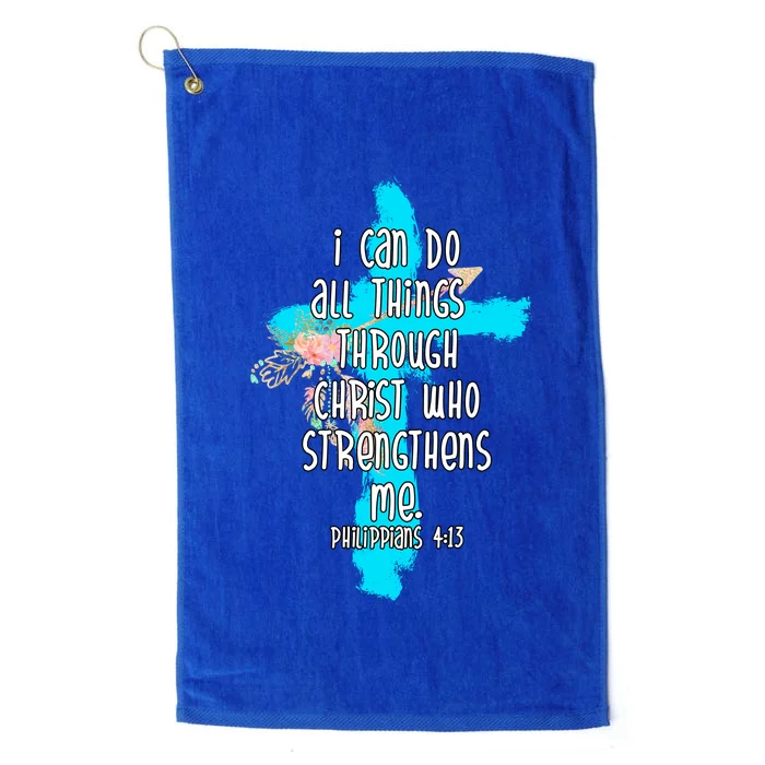 I Can Do All Things Through Christ Philippians 4:13 Bible Verse Platinum Collection Golf Towel