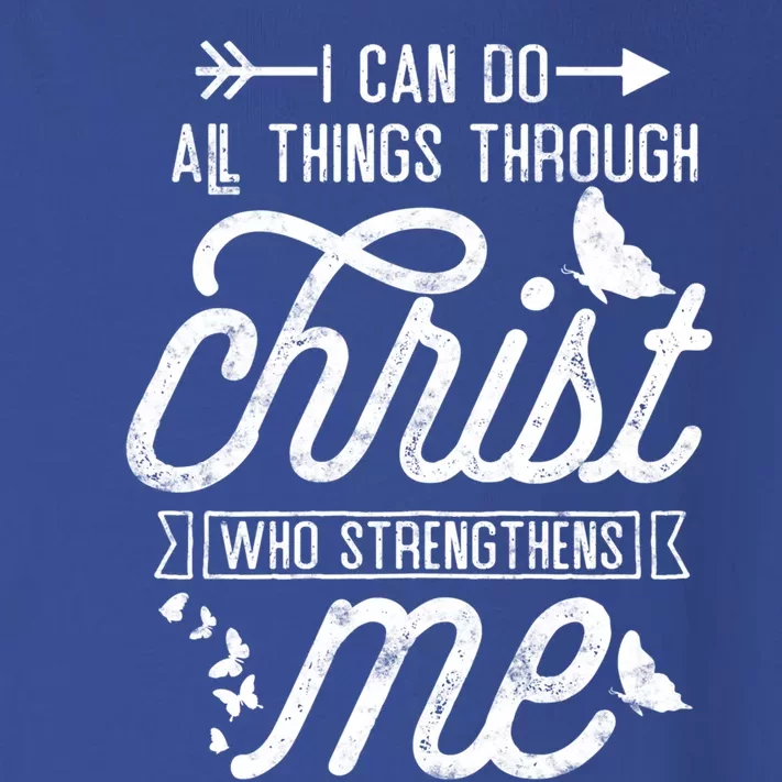 I Can Do All Things Through Christ Butterfly Art Religious Gift Toddler Long Sleeve Shirt