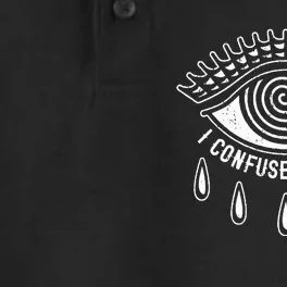 I Confuse Doctors Hypnosis Eye Symbol Funny Dry Zone Grid Performance Polo