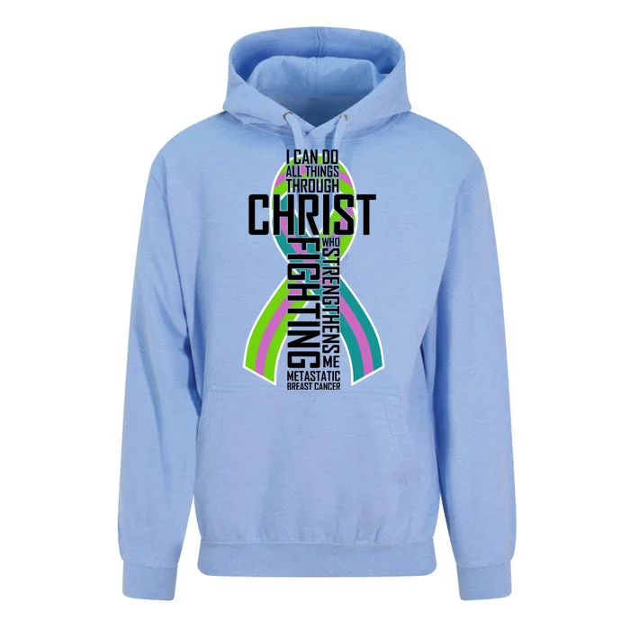 I Can Do All Things Through Christ Metastatic Breast Cancer Unisex Surf Hoodie