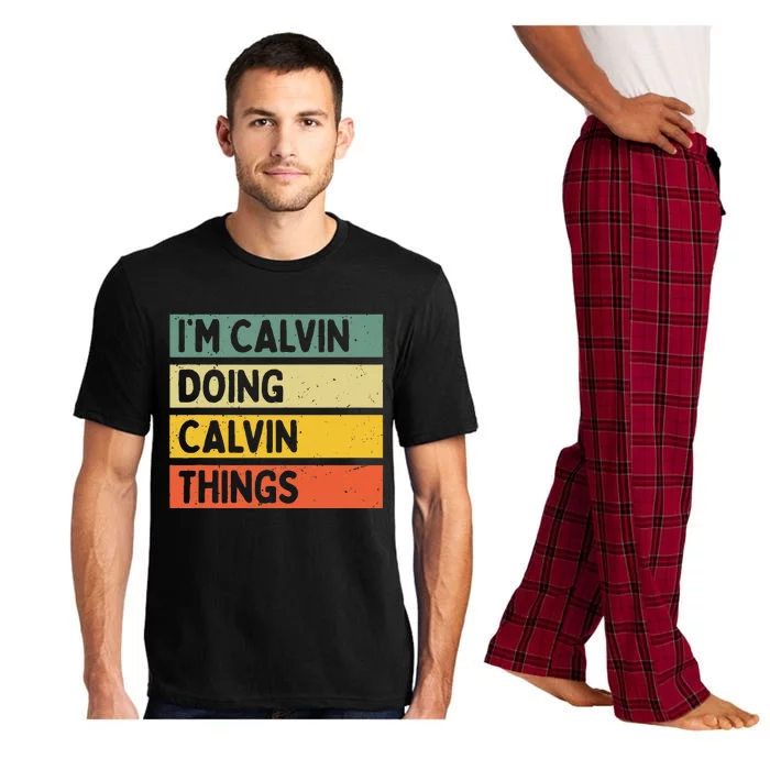 IM Calvin Doing Calvin Things Funny Personalized Quote Pajama Set