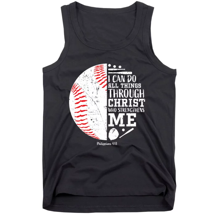 I Can Do All Things Through Christ Who Strengthens Me Baseball Tank Top