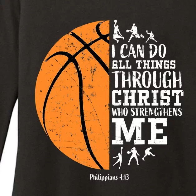 I Can Do All Things Through Christ Who Strengthens Me Basketball Womens CVC Long Sleeve Shirt