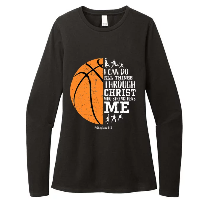 I Can Do All Things Through Christ Who Strengthens Me Basketball Womens CVC Long Sleeve Shirt