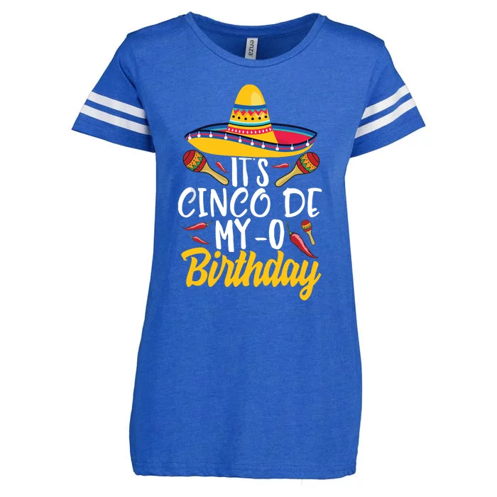 It's Cinco De My O Birthday Cinco De Mayo Fiesta Party Enza Ladies Jersey Football T-Shirt