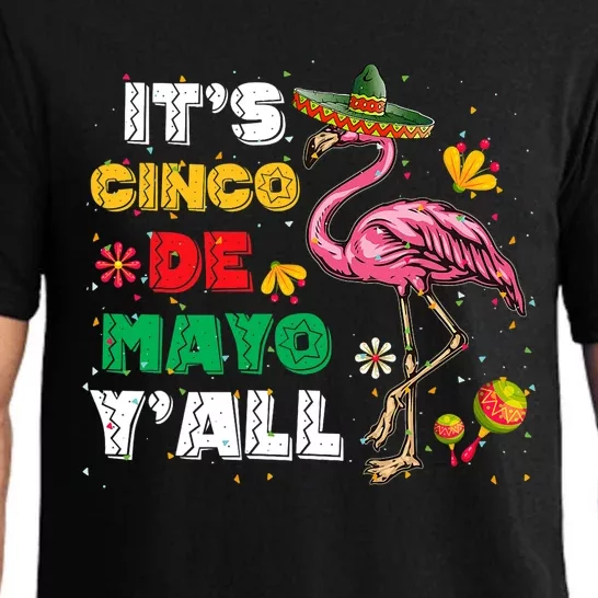 It's Cinco De Mayo Y'all Funny Flamingo Cinco De Mayo Pajama Set