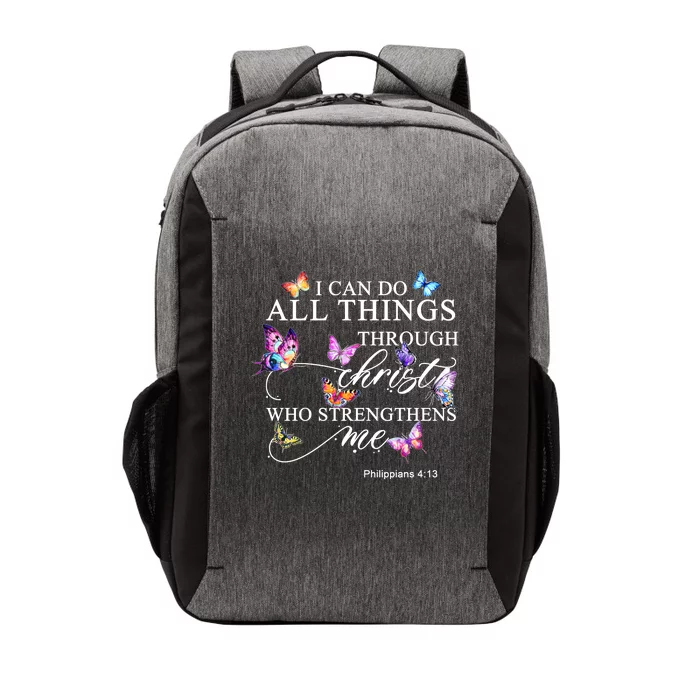 I Can Do All Things Through Christ Butterfly Art Religious TShirt Vector Backpack