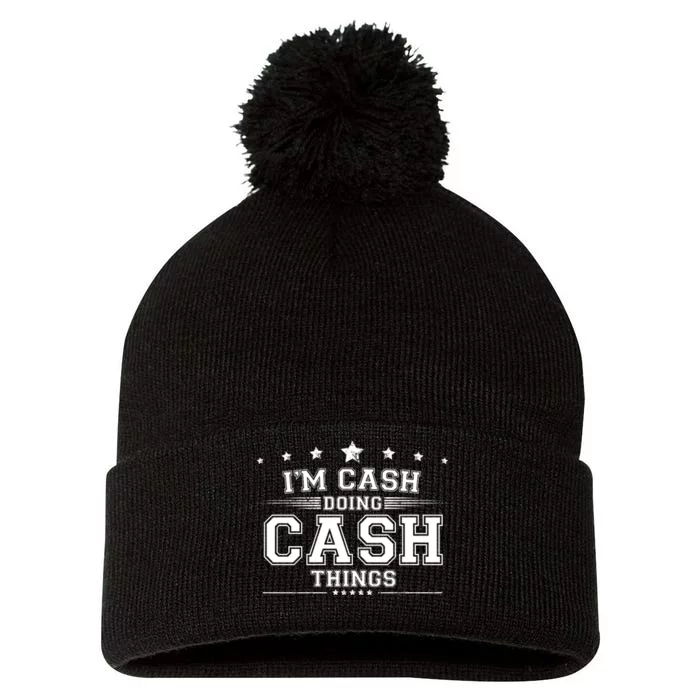 Im Cash Doing Cash Things Pom Pom 12in Knit Beanie