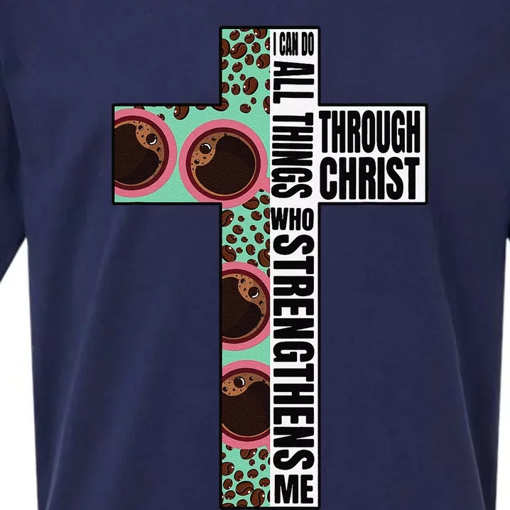 I Can Do All Things Through Christ Who Strengthens Bible Sueded Cloud Jersey T-Shirt