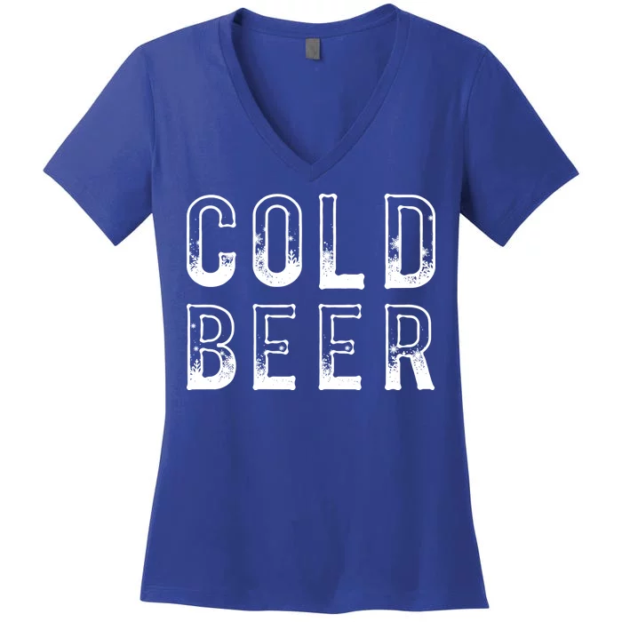 Ice Cold Beer Women's V-Neck T-Shirt