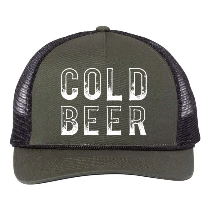 Ice Cold Beer Retro Rope Trucker Hat Cap