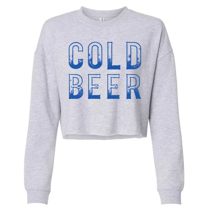 Ice Cold Beer Cropped Pullover Crew