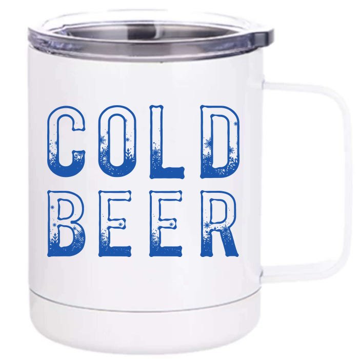 Ice Cold Beer Front & Back 12oz Stainless Steel Tumbler Cup