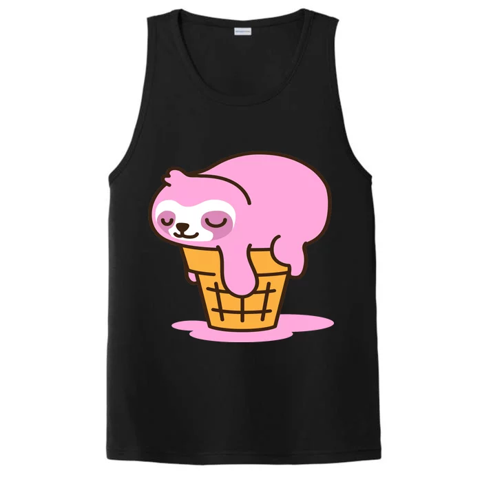 Ice Cream Sloth Cute Performance Tank