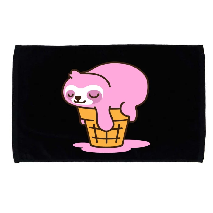 Ice Cream Sloth Cute Microfiber Hand Towel