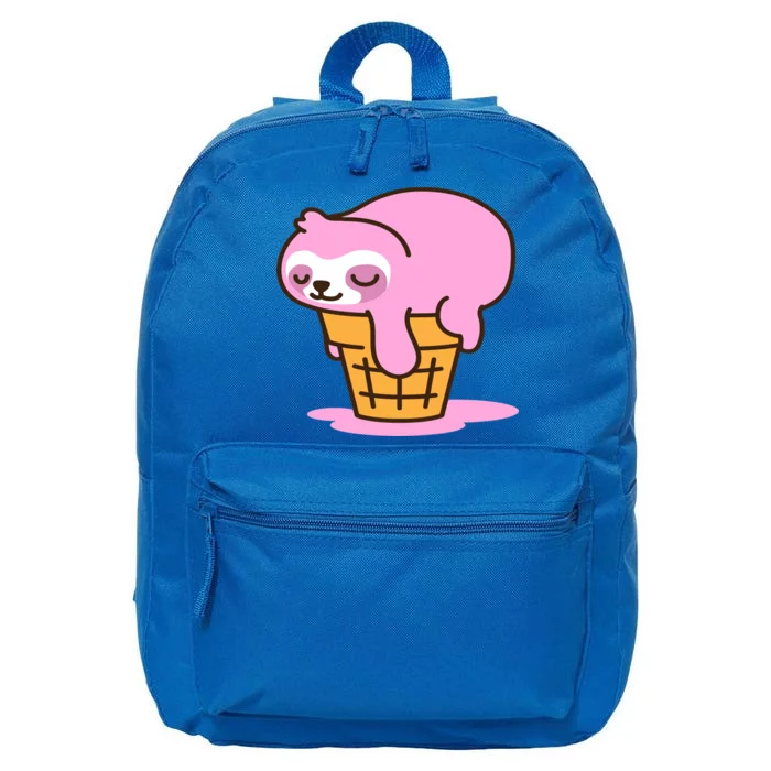 Ice Cream Sloth Cute 16 in Basic Backpack