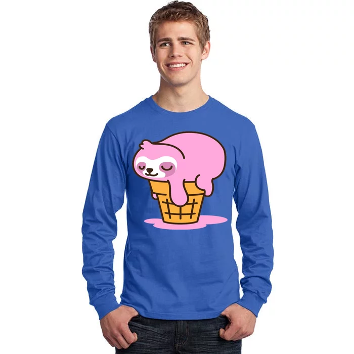 Ice Cream Sloth Cute Tall Long Sleeve T-Shirt