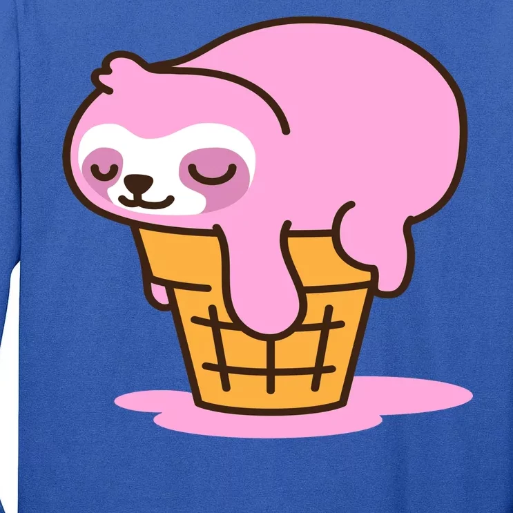 Ice Cream Sloth Cute Tall Long Sleeve T-Shirt