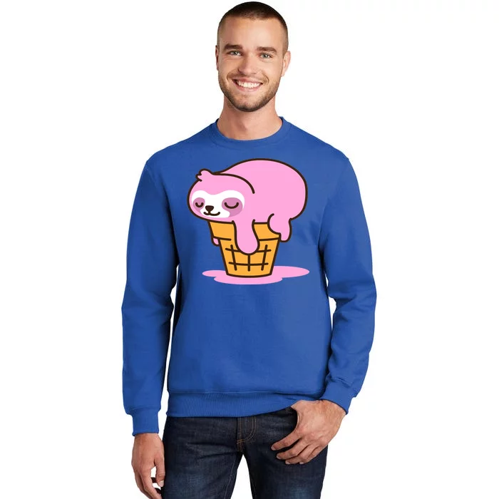 Ice Cream Sloth Cute Tall Sweatshirt