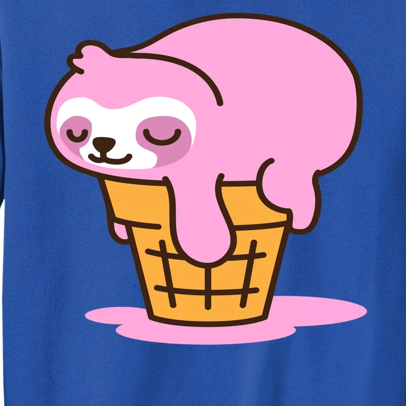 Ice Cream Sloth Cute Tall Sweatshirt