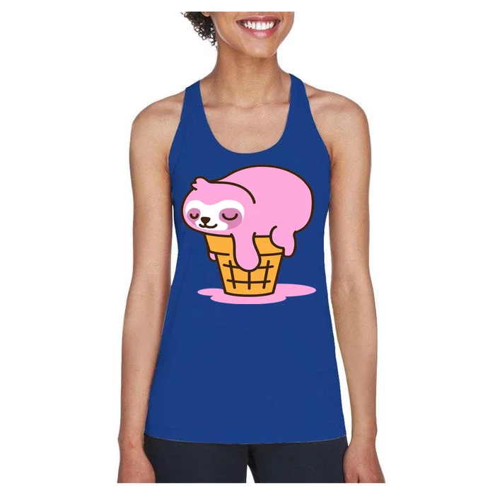 Ice Cream Sloth Cute Women's Racerback Tank