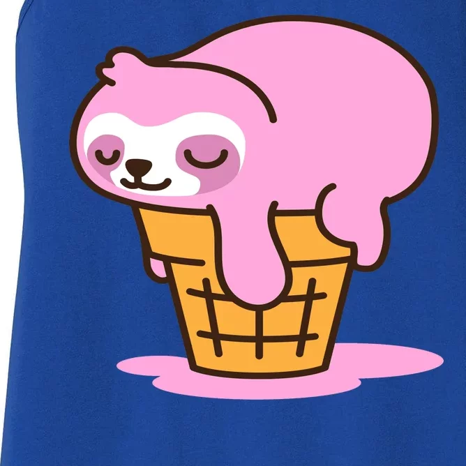 Ice Cream Sloth Cute Women's Racerback Tank