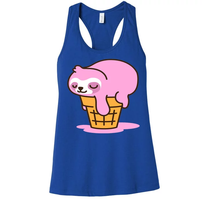 Ice Cream Sloth Cute Women's Racerback Tank