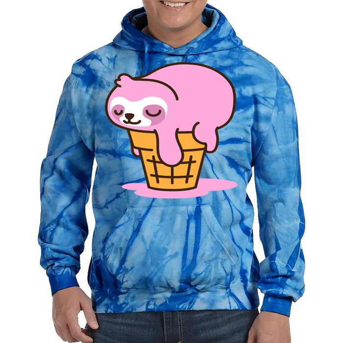 Ice Cream Sloth Cute Tie Dye Hoodie