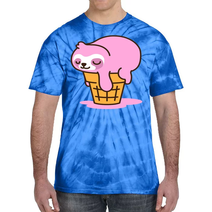 Ice Cream Sloth Cute Tie-Dye T-Shirt