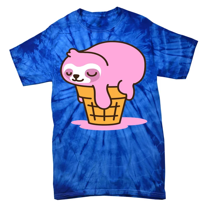 Ice Cream Sloth Cute Tie-Dye T-Shirt